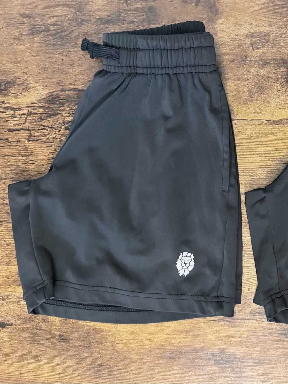 Black Athletic Shorts with Logo (2 pair)